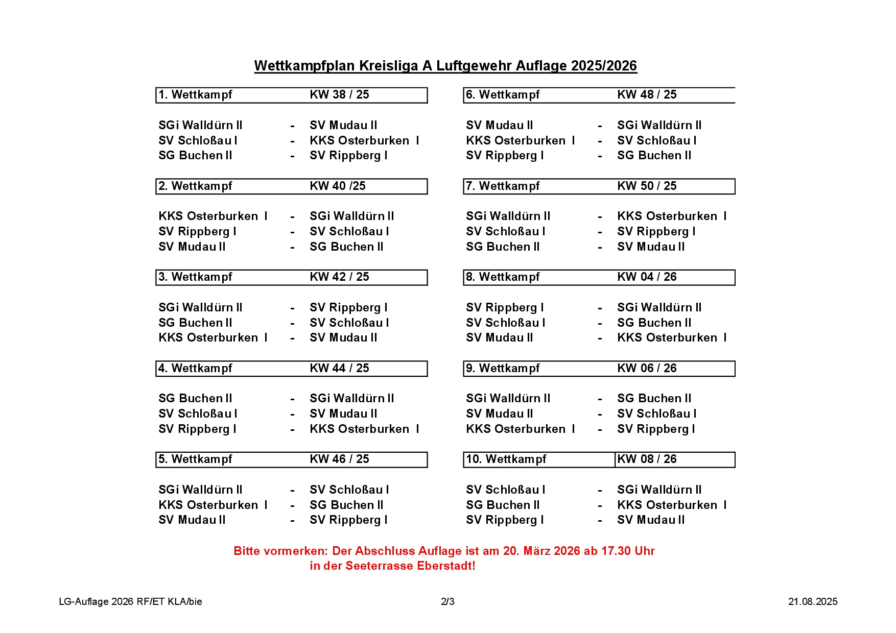 Termine RWK LG Auflage 25 26 KLA