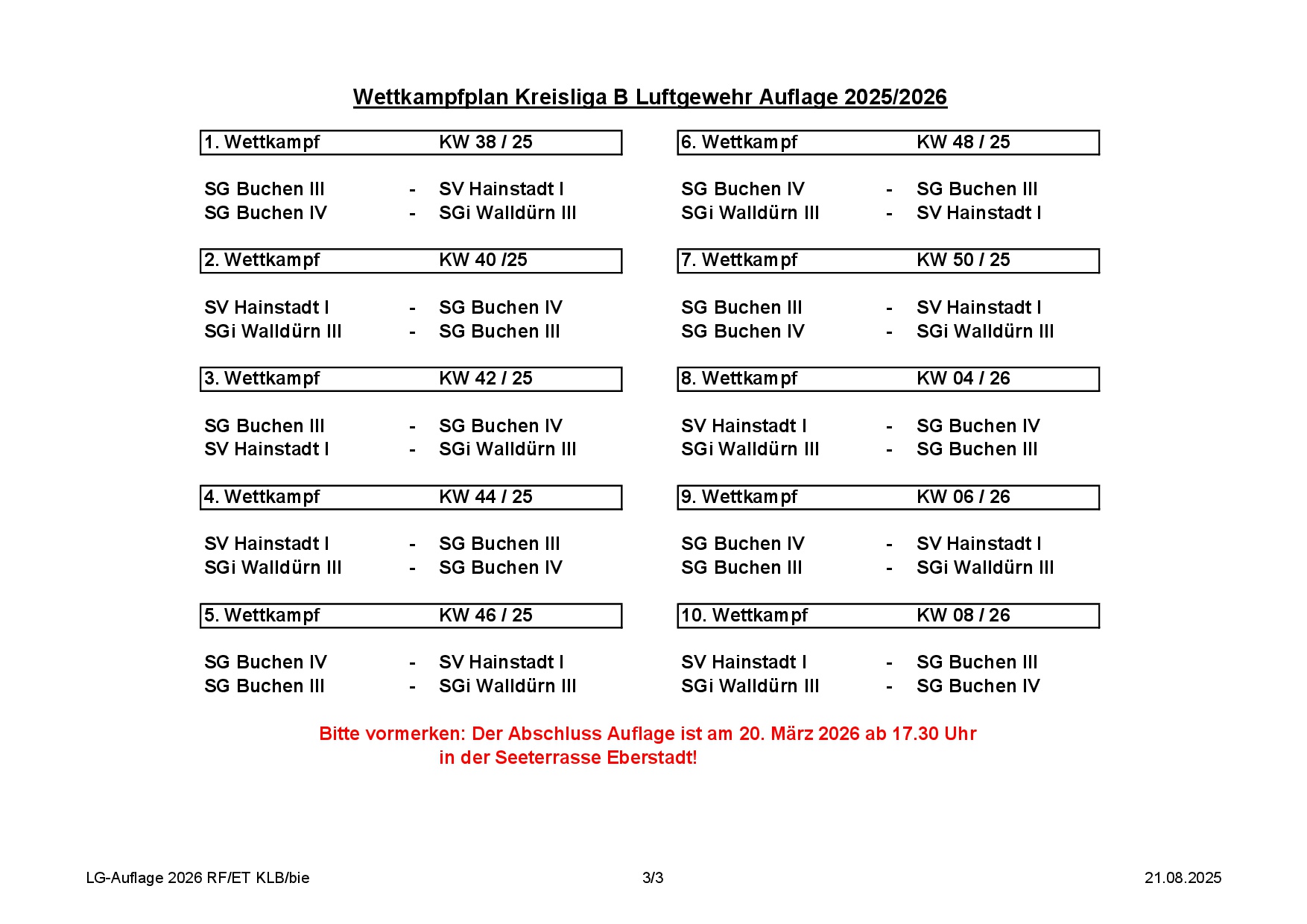 Termine RWK LG Auflage 25 26 KLB