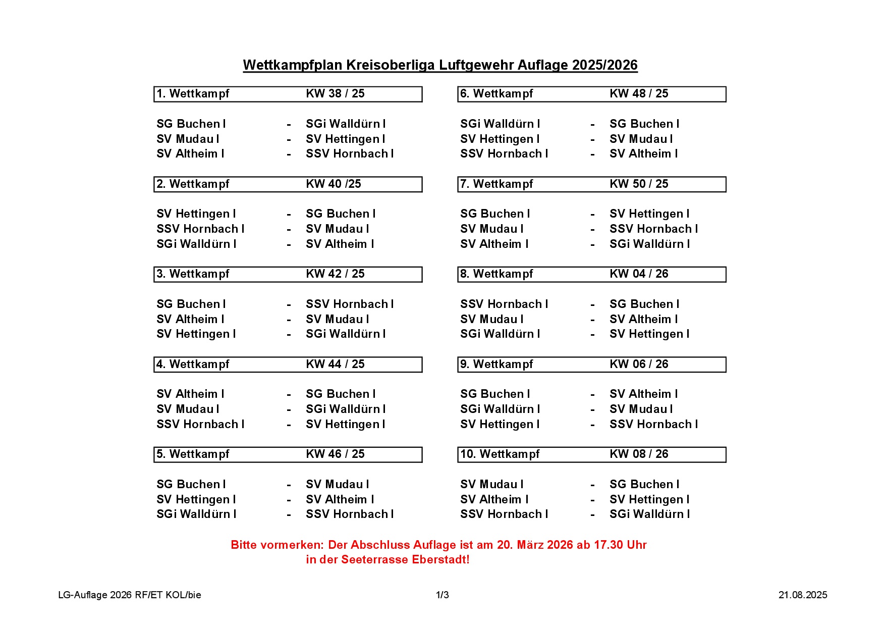 Termine RWK LG Auflage 25 26 KOL